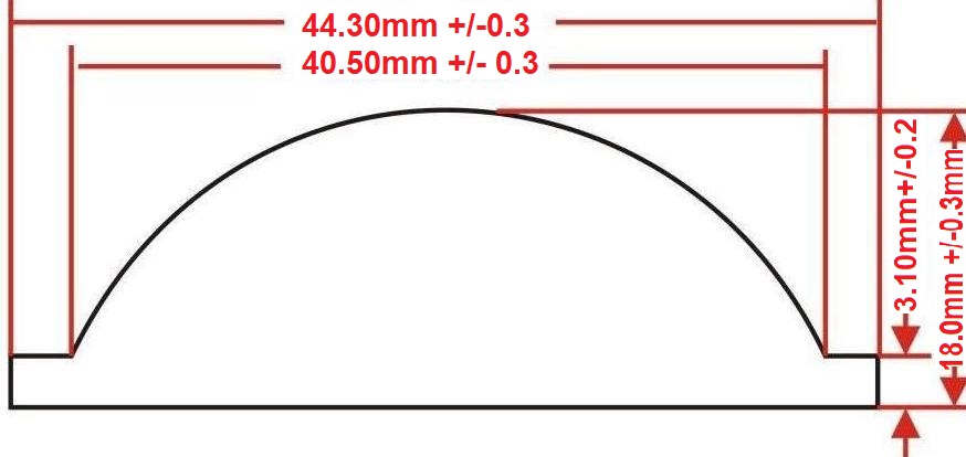 Optica 44.5x21mm